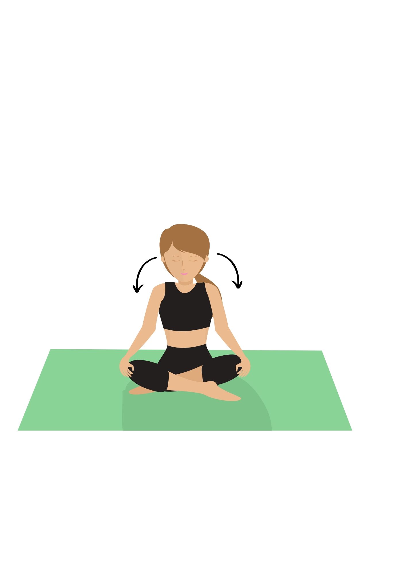 Yoga voor beginners - nek stretch oefening